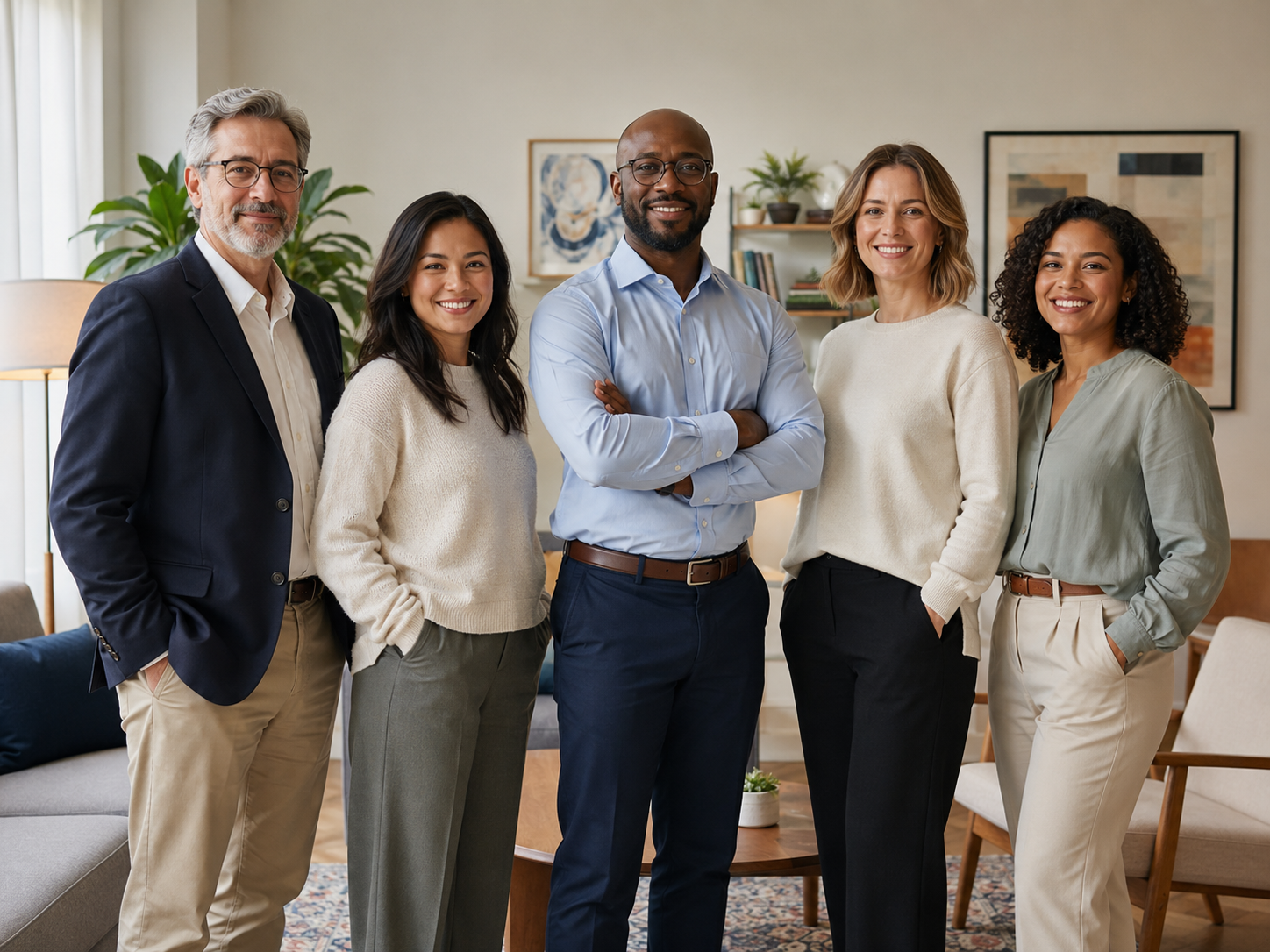 Therapists and counselors in a private practice office